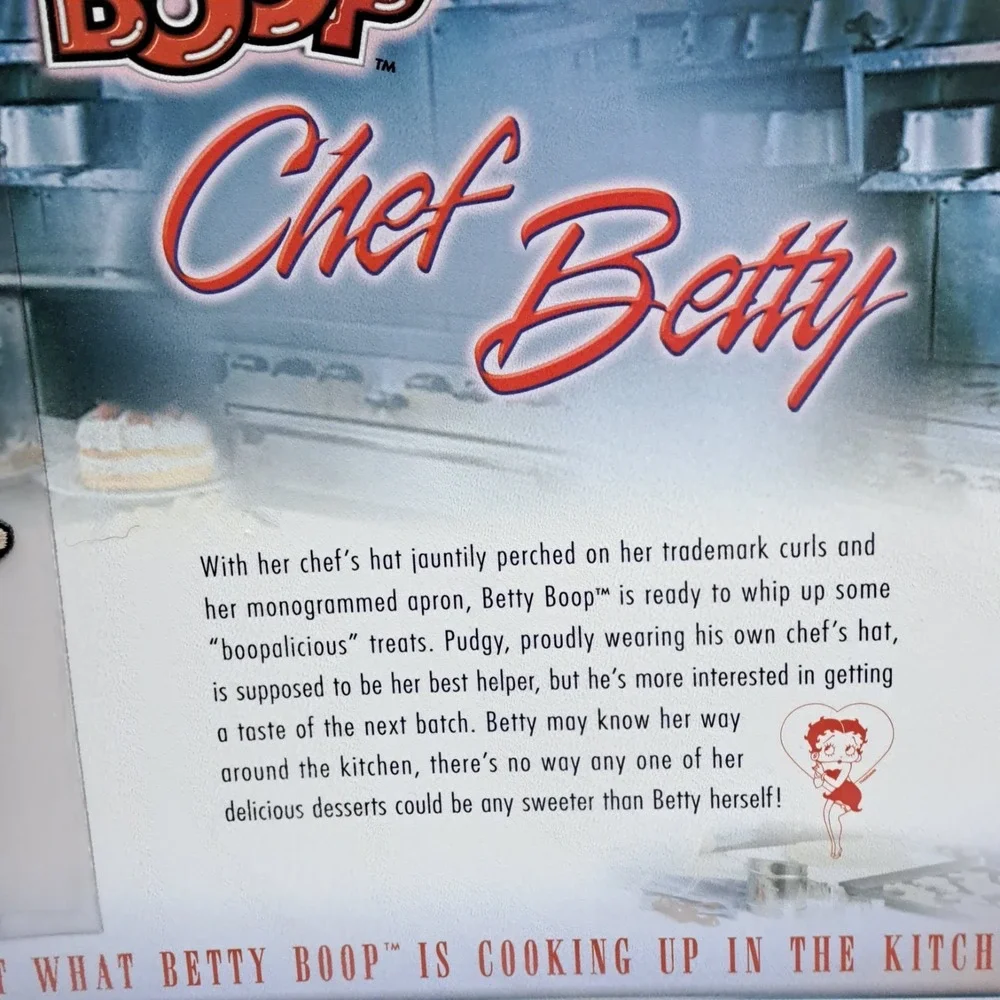 Betty Boop Patch Chef Betty Pudgy Clothing Bag Patch Collectible Vintage Cooking